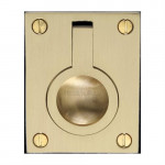 M Marcus Heritage Brass Flush Ring Design Cabinet Pull 50mm 